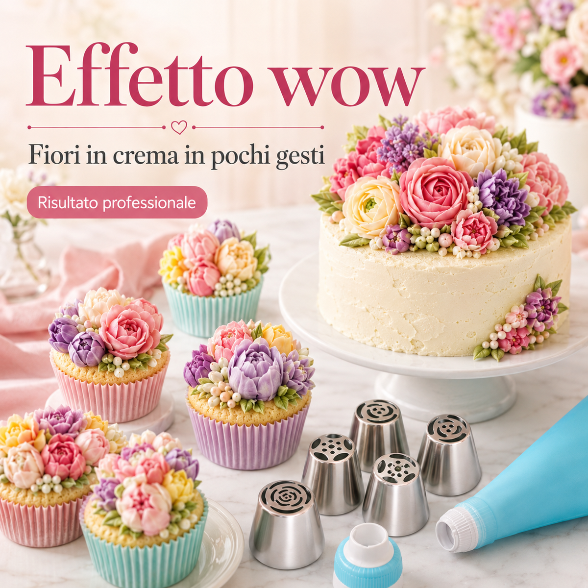 Crea fiori di crema in un gesto, anche se sei alle prime armi