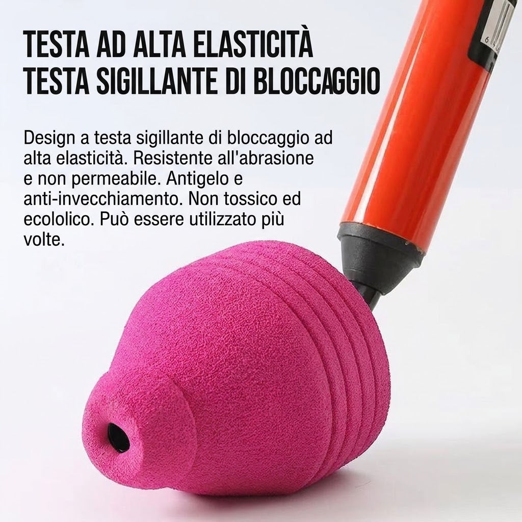 Pompa sturalavandini manuale ad aria compressa per WC e tubature
