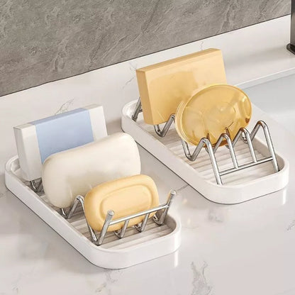 Porta Sapone Drenante in Acciaio Inox a Forma di W