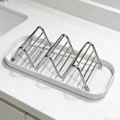 Porta Sapone Drenante in Acciaio Inox a Forma di W