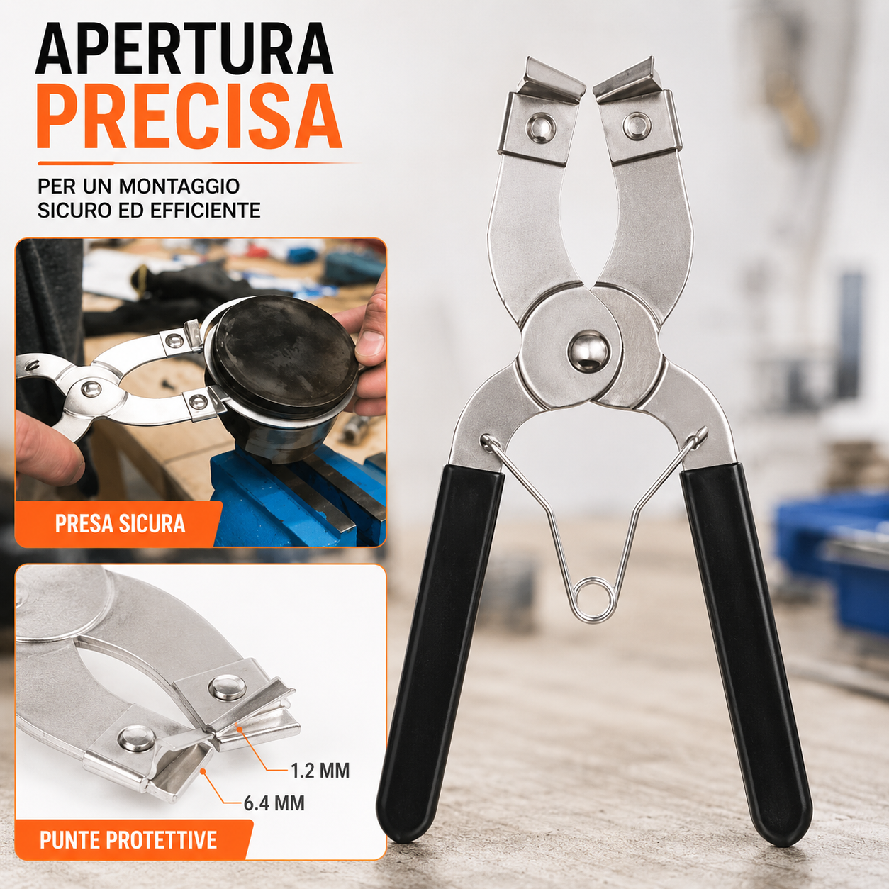 Pinza per Fasce Elastiche del Pistone