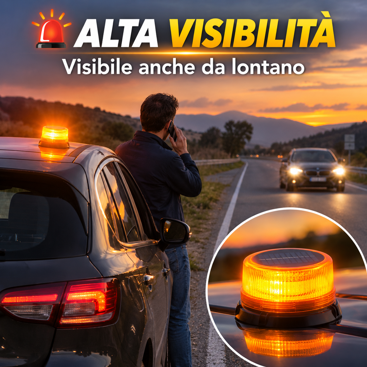 🚨Lampeggiante LED di Emergenza per Auto e Camion🚗