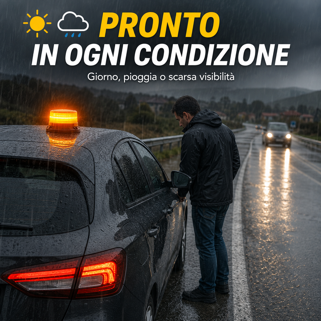 🚨Lampeggiante LED di Emergenza per Auto e Camion🚗