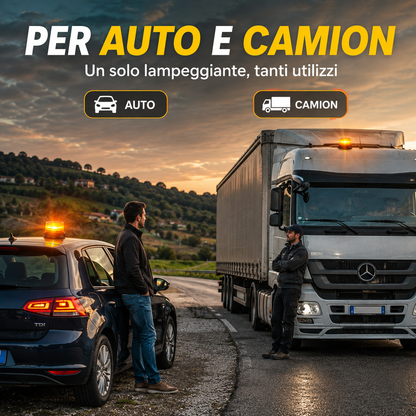 🚨Lampeggiante LED di Emergenza per Auto e Camion🚗