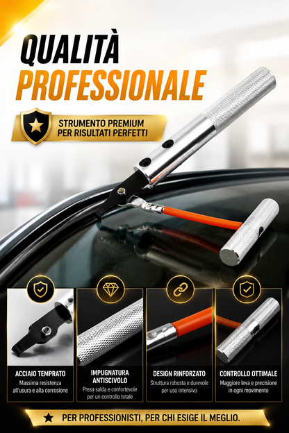 Kit di Rimozione Parabrezza Auto – Taglierina per Guarnizioni e Attrezzo di Smontaggio Vetro