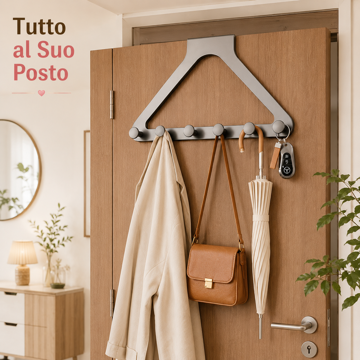 Gancio da porta a forma di gruccia 🛍️