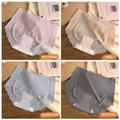 ❄️ Set da 4 Slip in Seta Ghiaccio – 4 Colori Assortiti