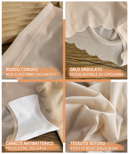 ❄️ Set da 4 Slip in Seta Ghiaccio – 4 Colori Assortiti