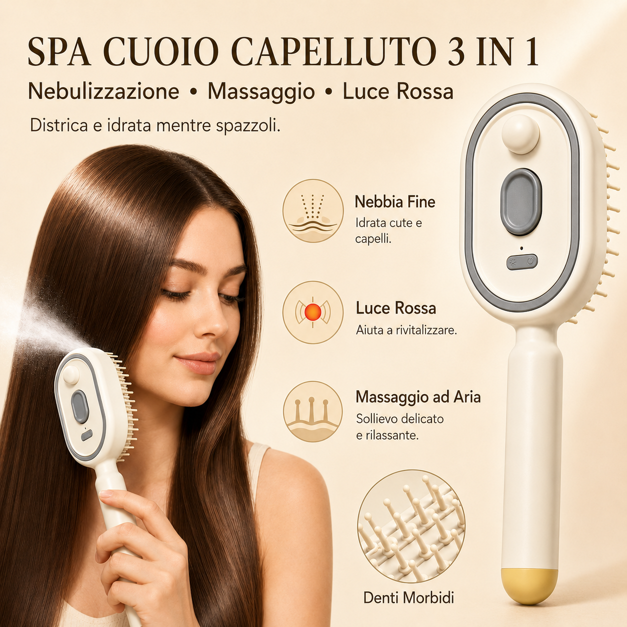 Spazzola Massaggiante per Cuoio Capelluto