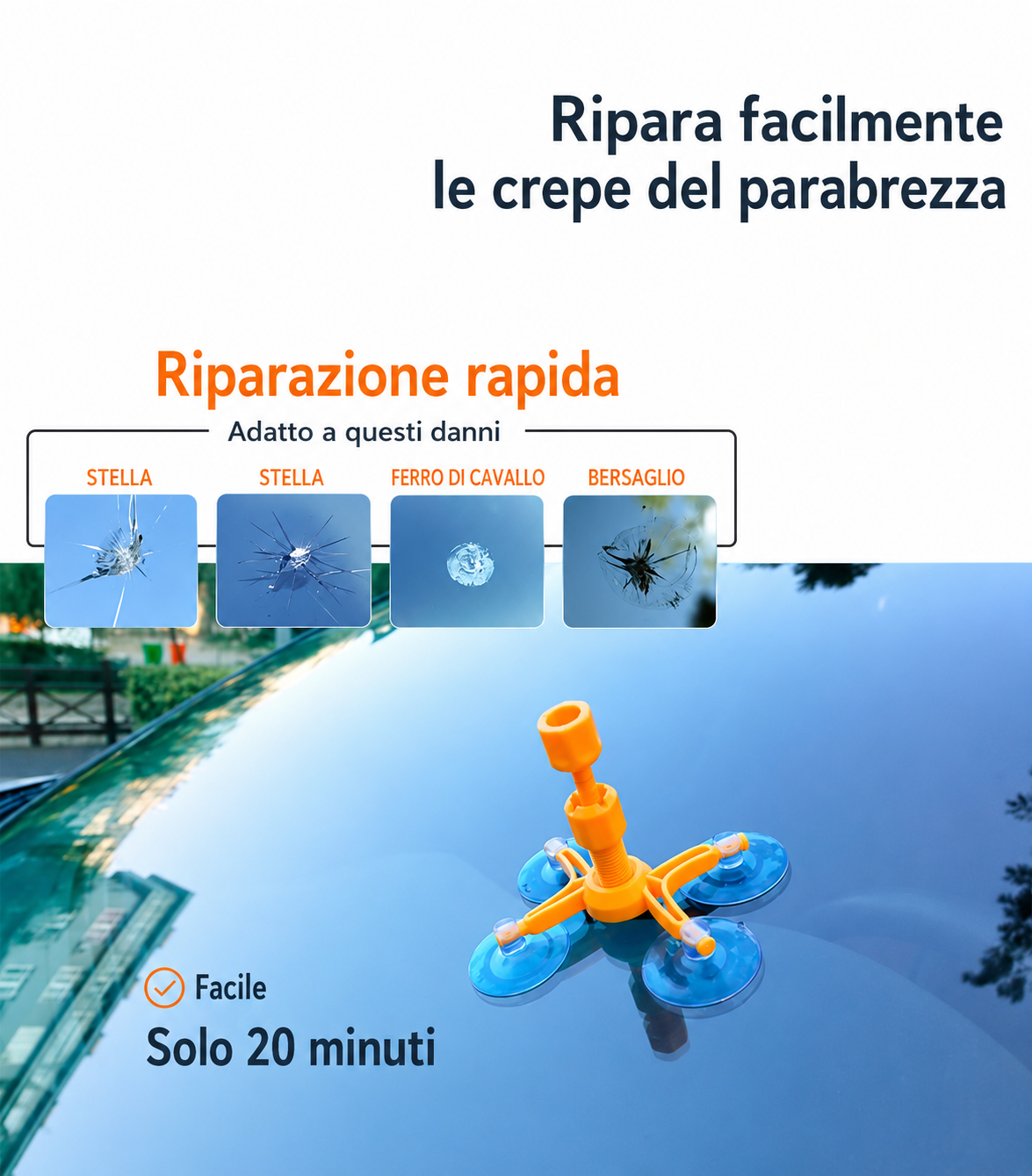 Kit di Riparazione per Parabrezza