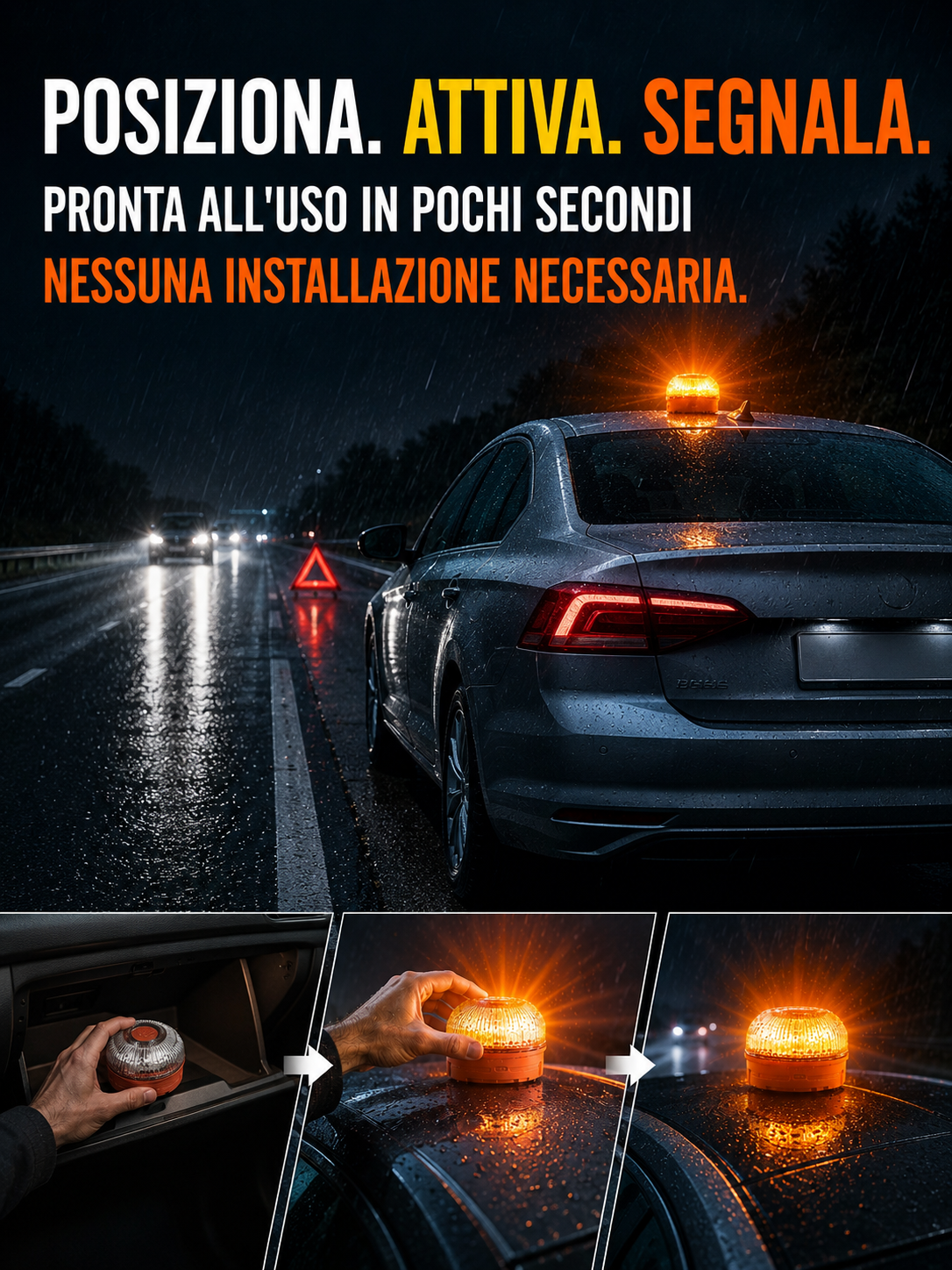 Luce di Emergenza Omologata V16