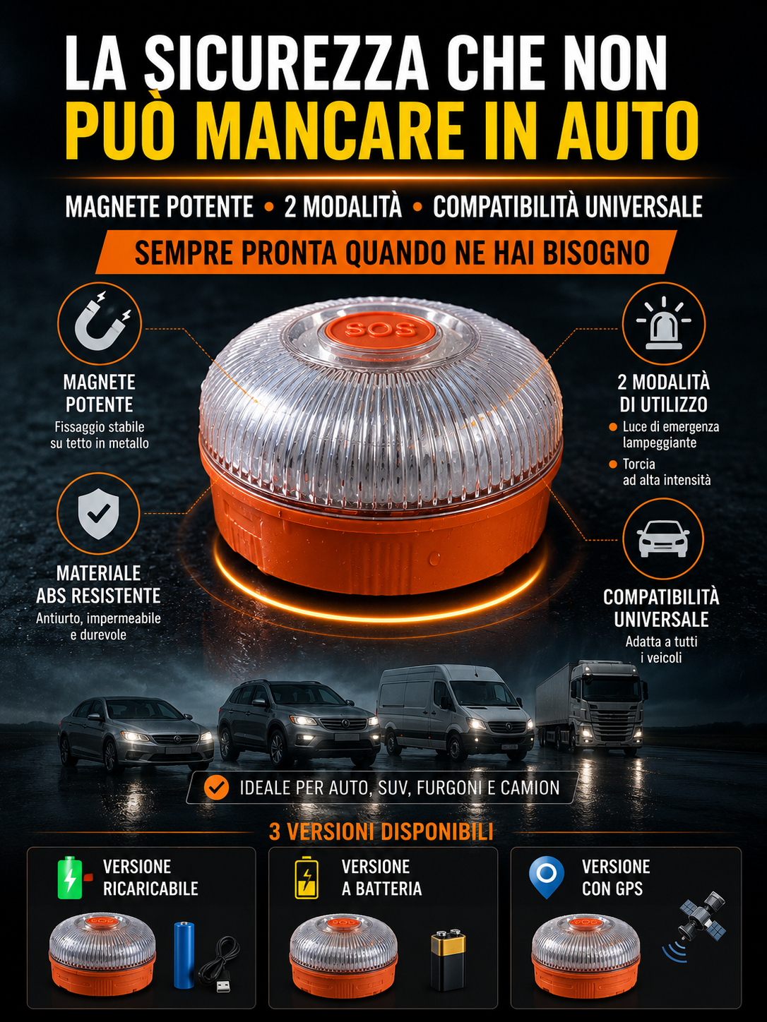 Luce di Emergenza Omologata V16