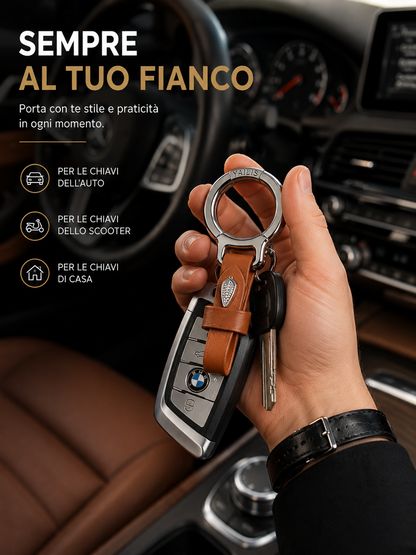 Portachiavi Auto di Lusso in Pelle e Zinco 🏎
