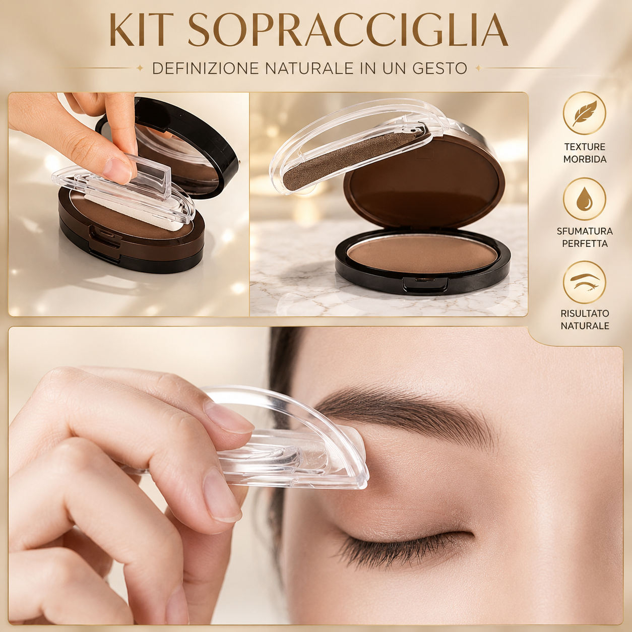 Kit per sopracciglia con stencil ✨