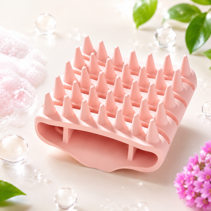 Spazzola Massaggiante in Silicone per Cuoio Capelluto