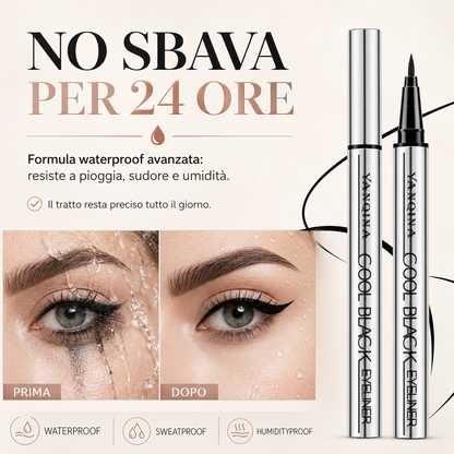 ✨ Eyeliner waterproof e a prova di sbavature – Precisione e nero intenso per 24 ore! ✨