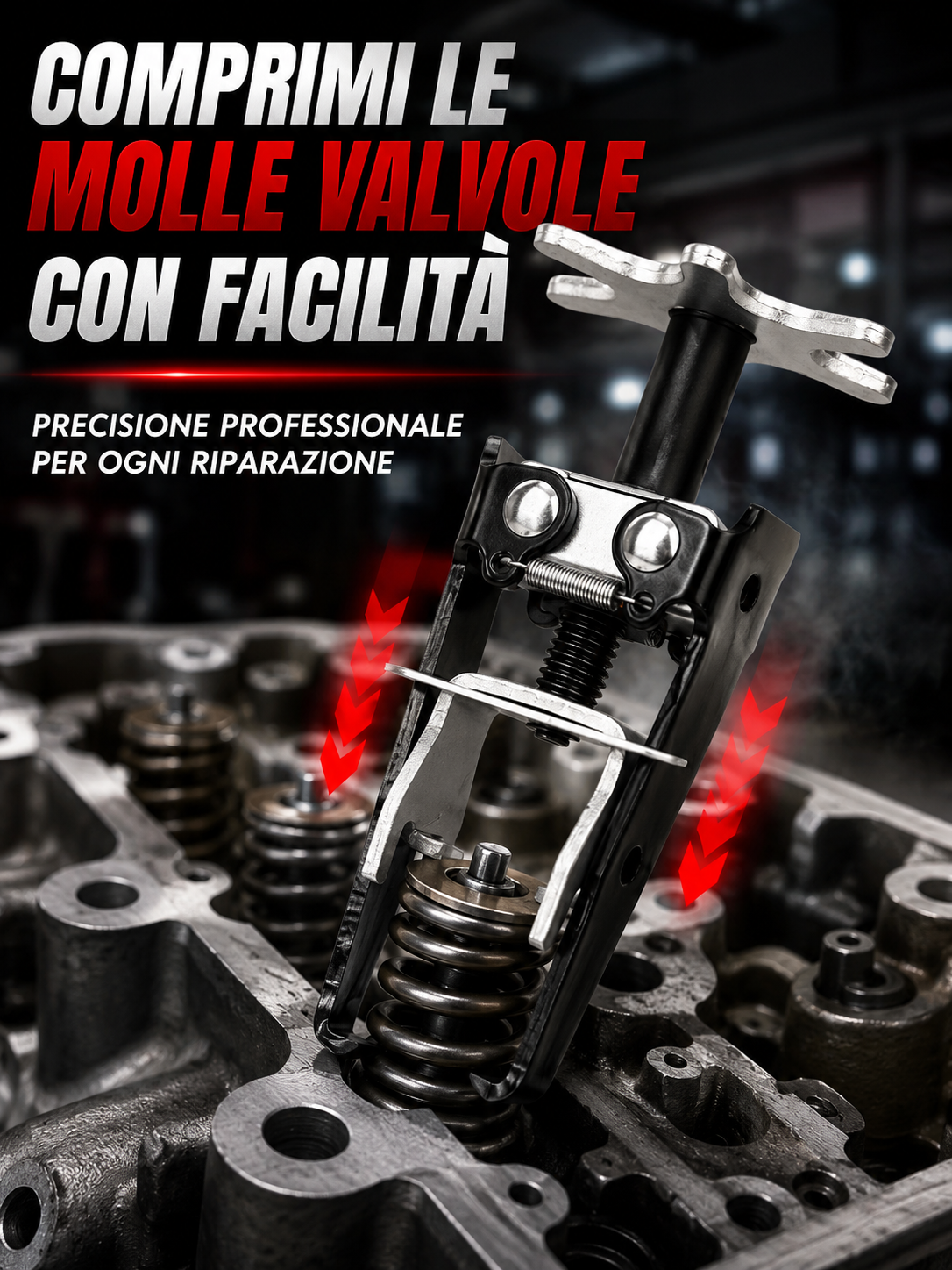 Compressore per molle valvole motore