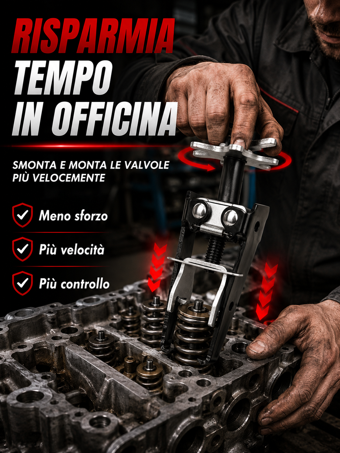 Compressore per molle valvole motore