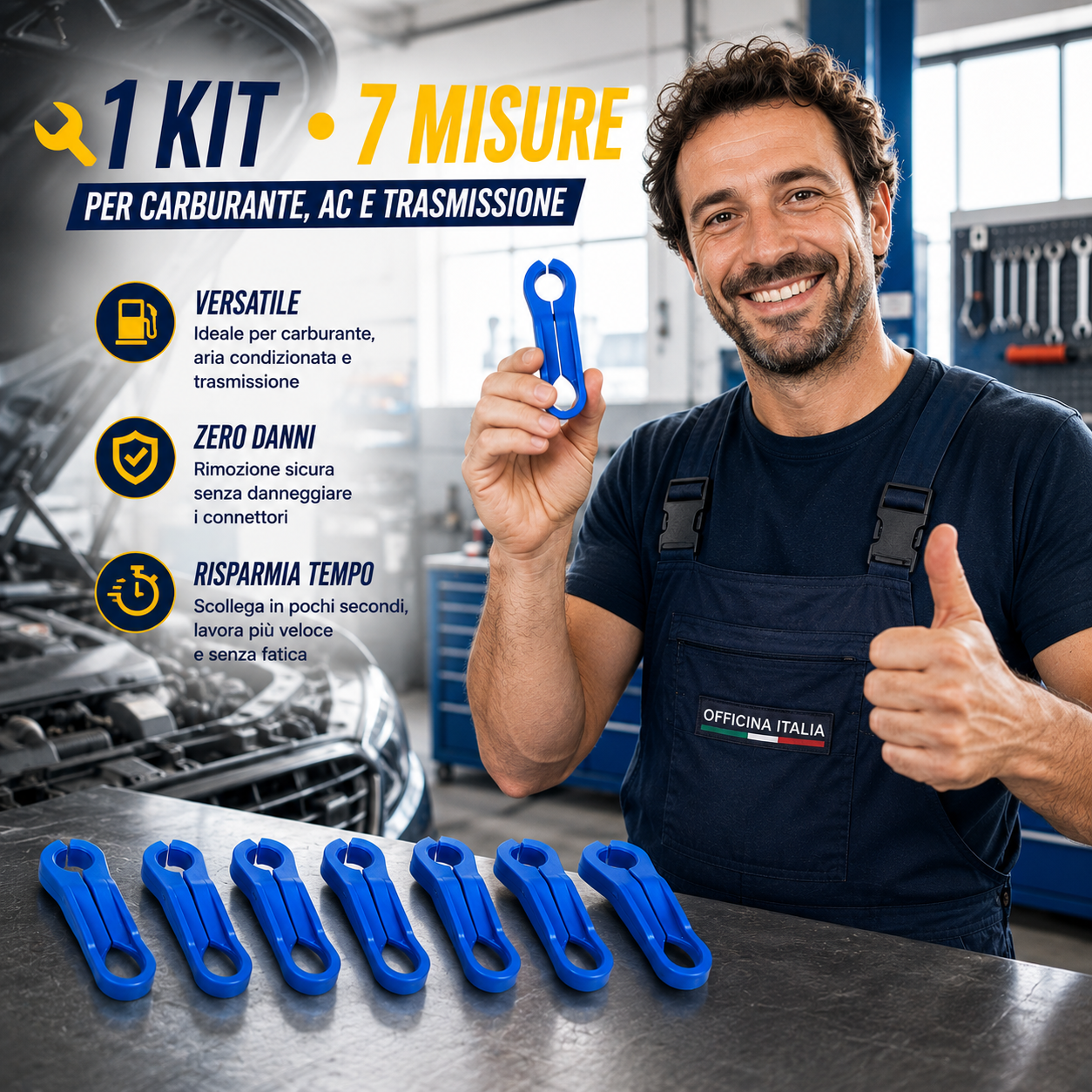 Kit Universale 7 Misure per Connettori Rapidi Auto