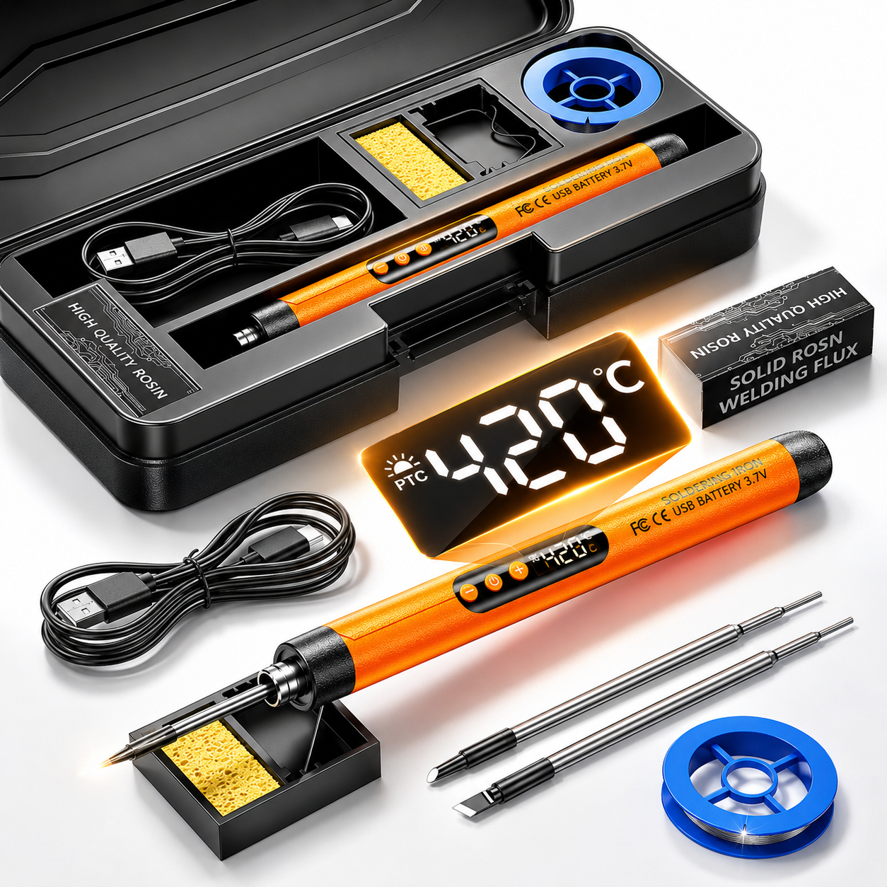 🔥 Saldatore Smart USB con Display Digitale 🔥
