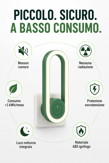 Lampada notturna intelligente a ultrasuoni scaccia-zanzare 🦟