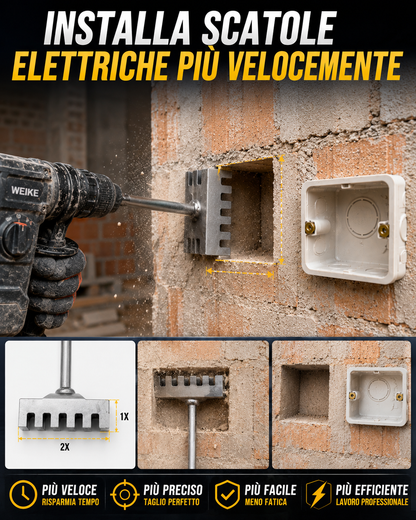 Scalpello quadrato per scatole elettriche 86