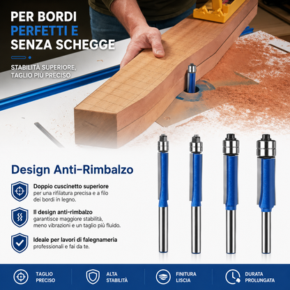 Set 4 Frese a Spianare – Doppio Cuscinetto🛠️