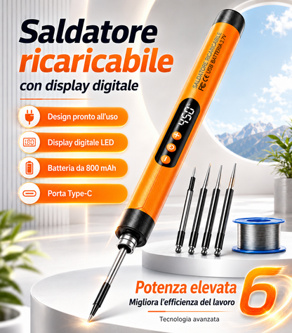 🔥 Saldatore Smart USB con Display Digitale 🔥