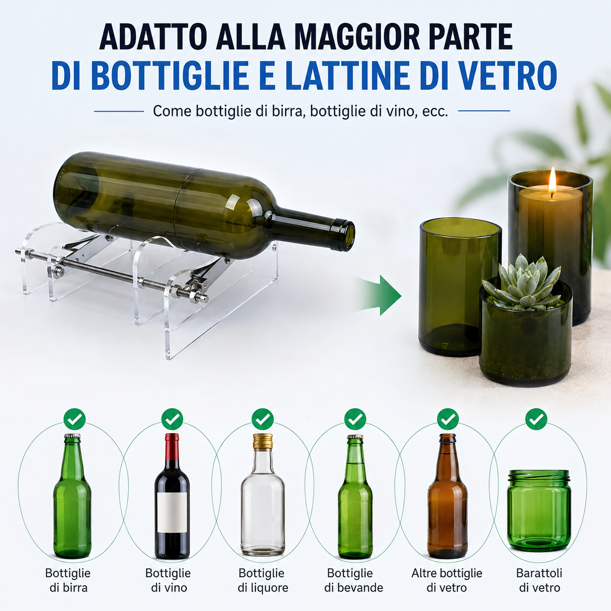 Kit Tagliabottiglie in Vetro
