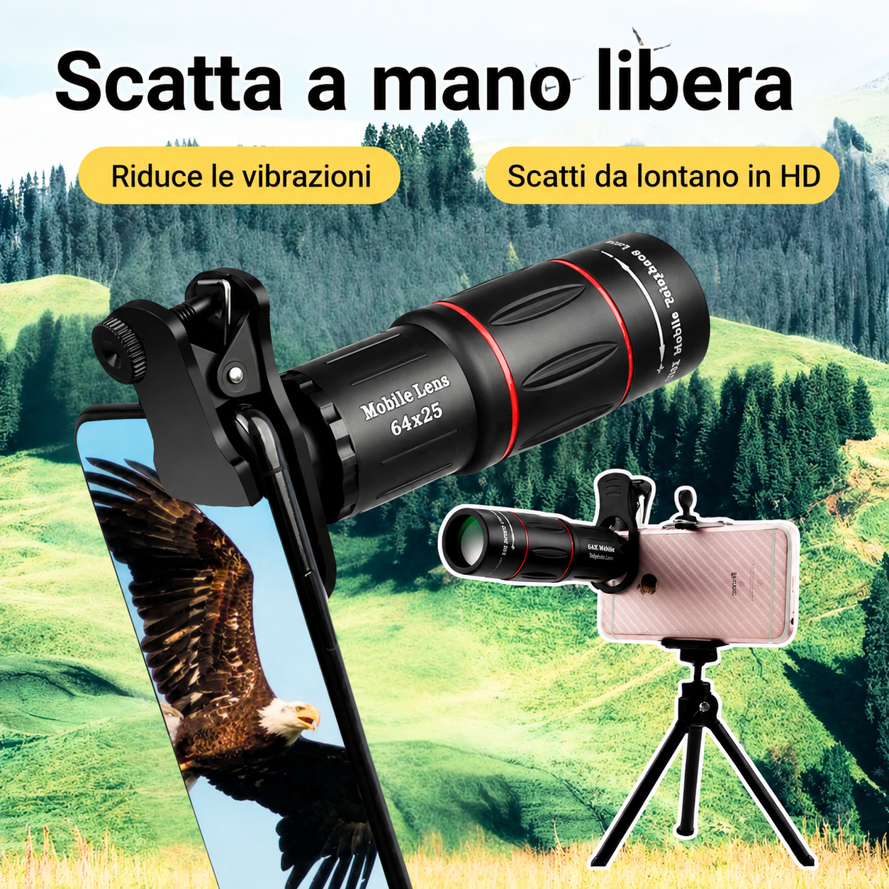 Teleobiettivo 64X per Smartphone 🔭