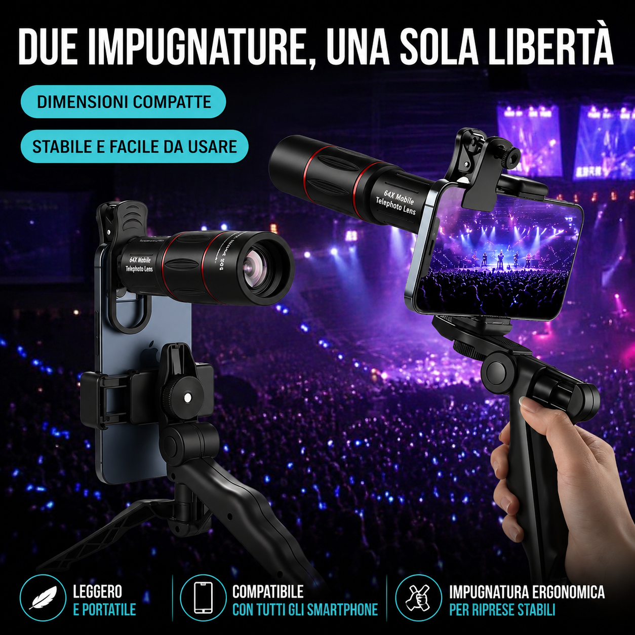 Teleobiettivo 64X per Smartphone 🔭
