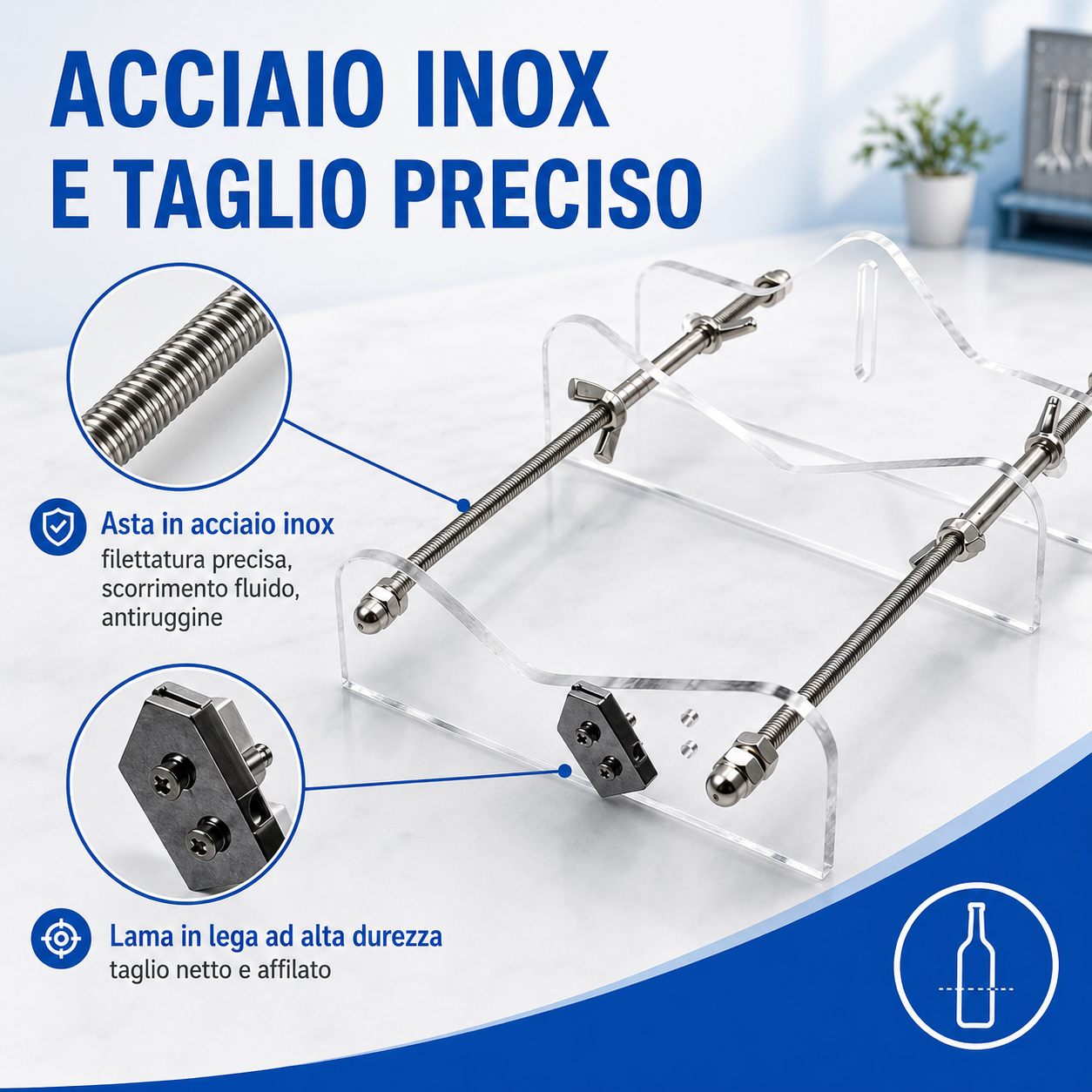 Kit Tagliabottiglie in Vetro