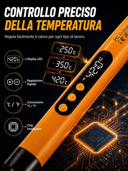 Saldatore Smart USB con Display Digitale