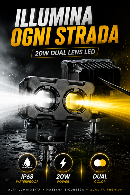 Faretto LED moto universale