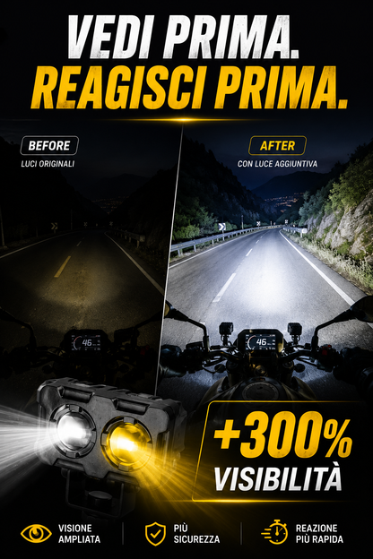 Faretto LED moto universale