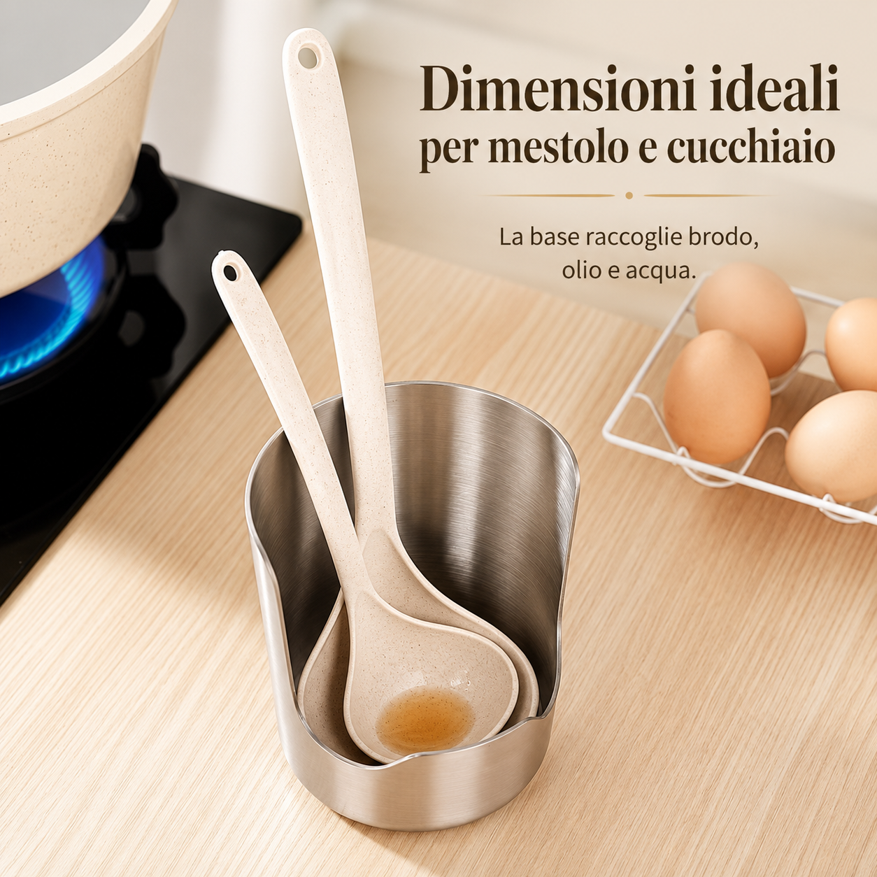 Portacoperchi e Portautensili da Cucina in Acciaio Inox