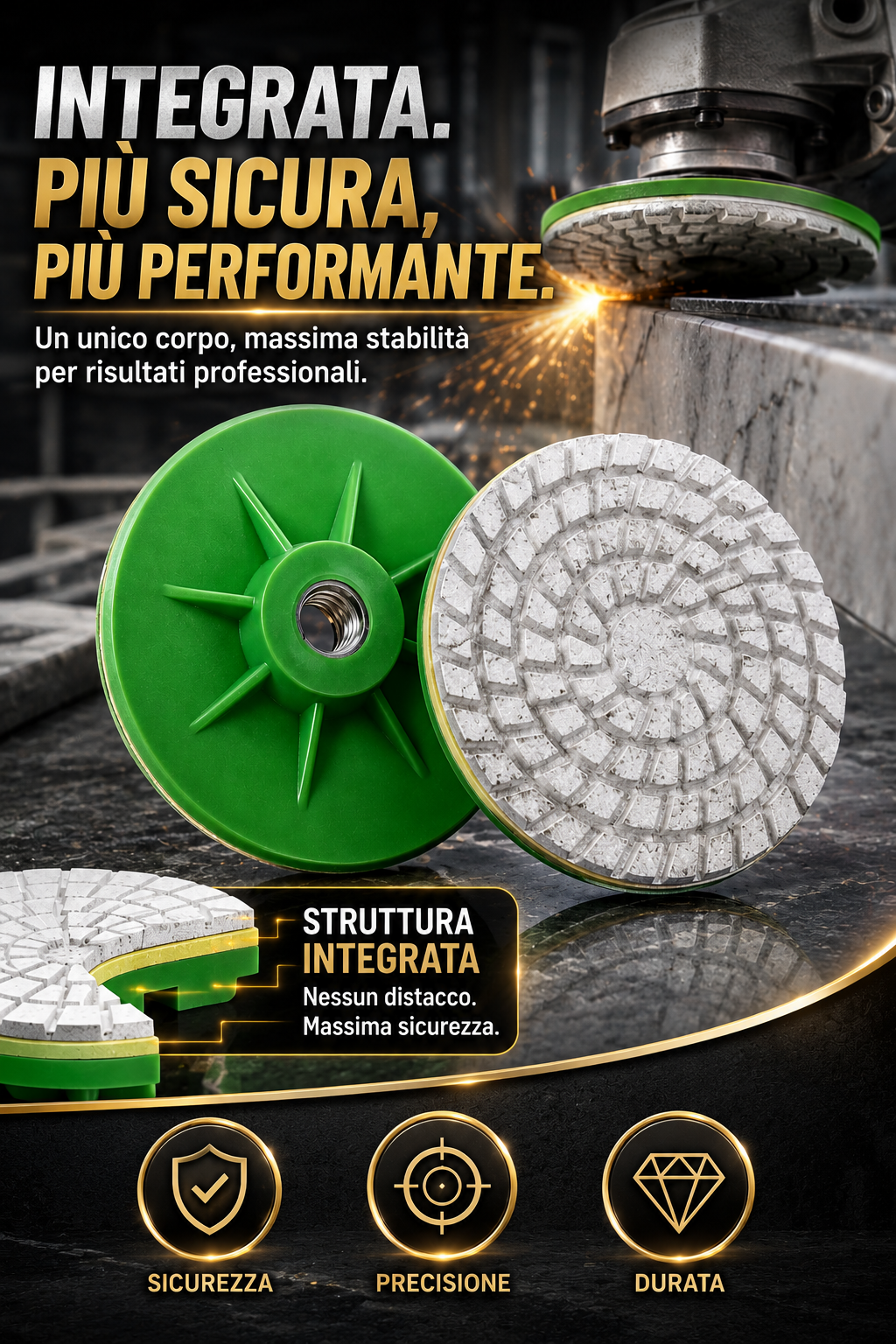 Disco abrasivo diamantato a secco di alta qualità 💚