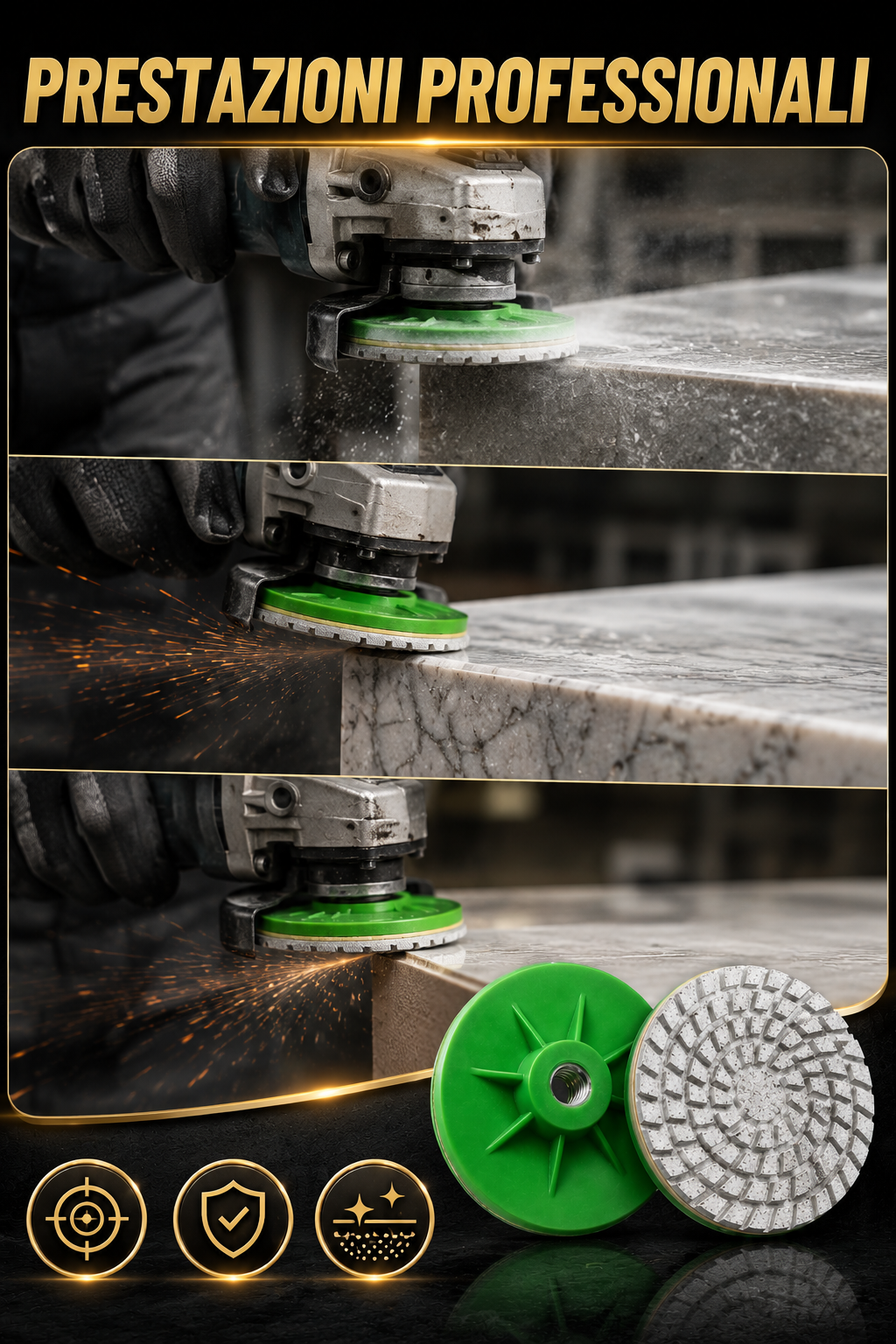 Disco abrasivo diamantato a secco di alta qualità 💚