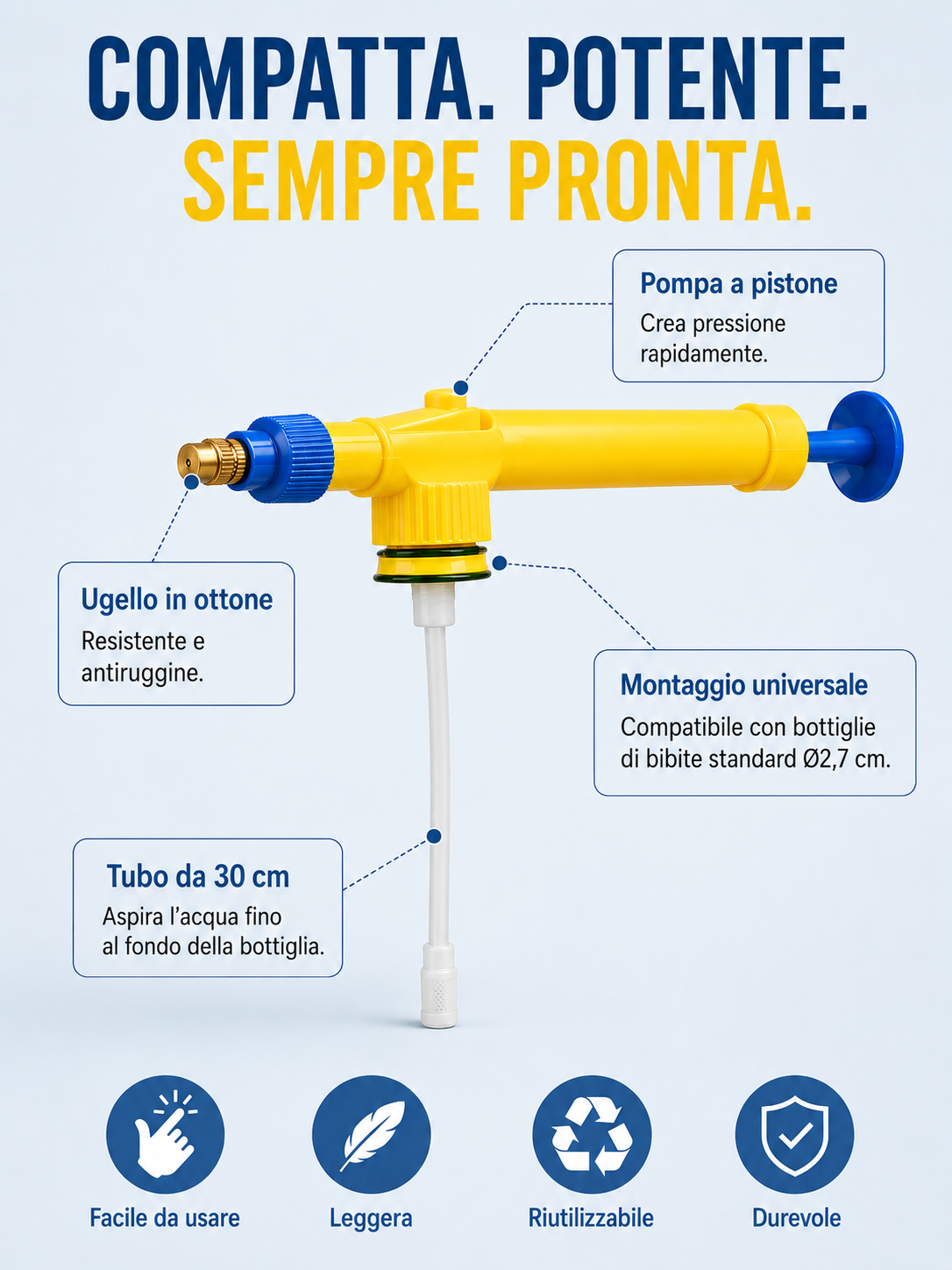 Testina Spray a Pressione per Bottiglie 💦