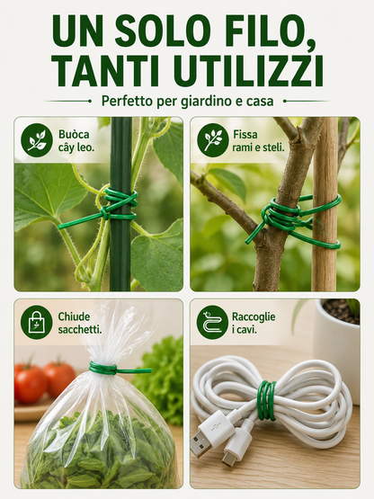 FILO DA GIARDINAGGIO 100M CON TAGLIERINO INTEGRATO 🌿