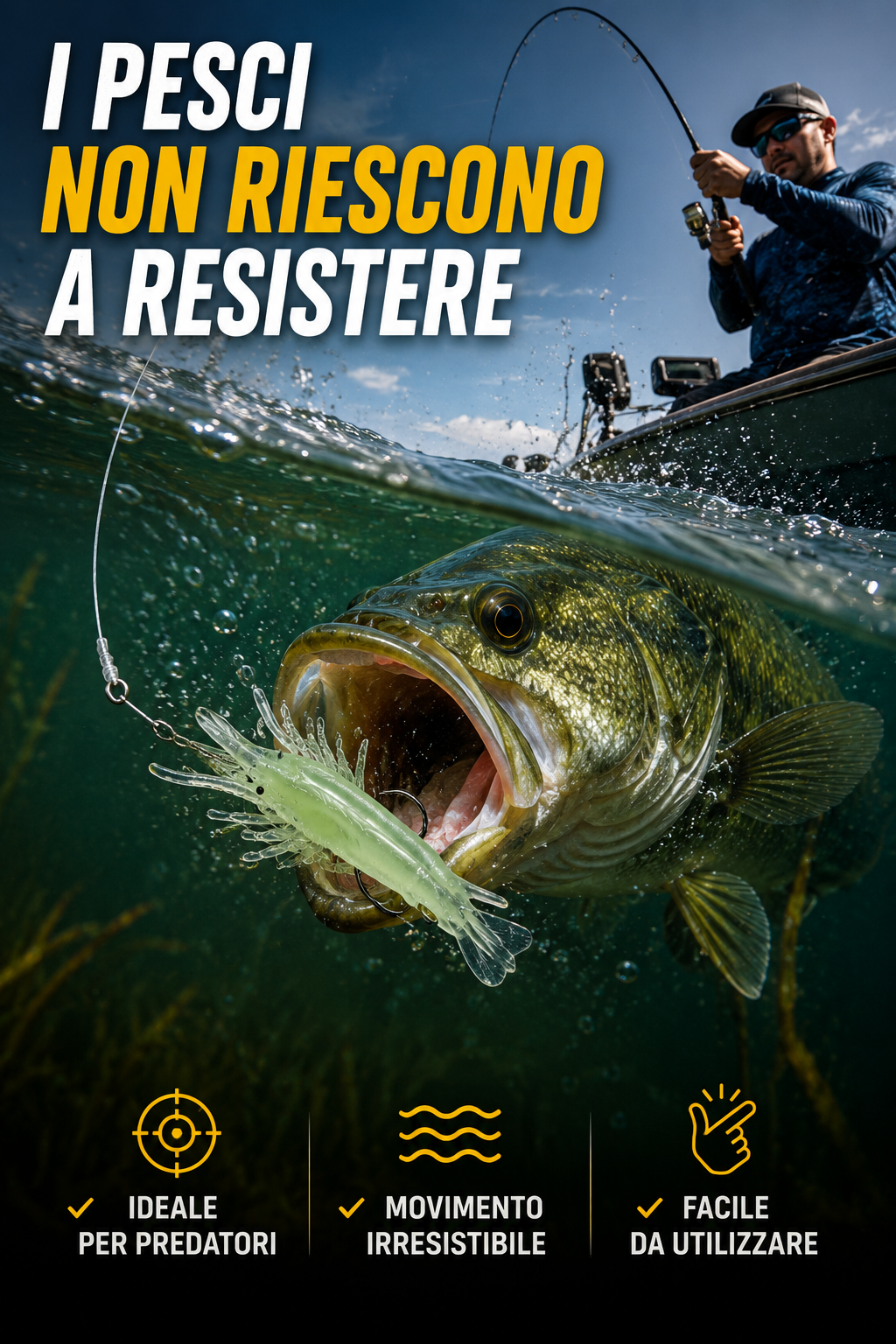 Gambero Artificiale 4cm – Esca Soft Bait Fosforescente