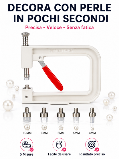 Pinza Applica Perle Manuale con 5 Misure (4-10 mm) 🦪