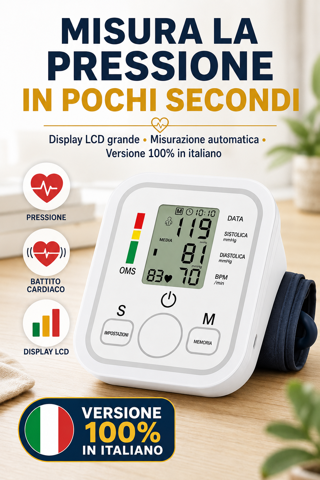 MISURATORE DI PRESSIONE DA BRACCIO 🩺