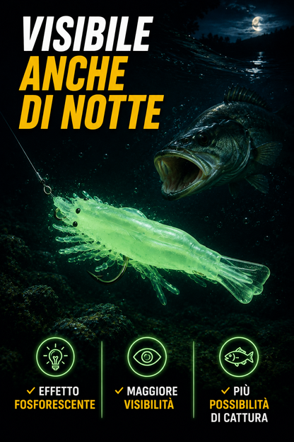 Gambero Artificiale 4cm – Esca Soft Bait Fosforescente