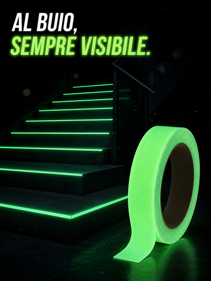 Nastro Adesivo Luminescente e Antiscivolo di Sicurezza 💚