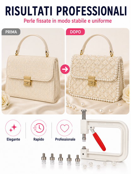 Pinza Applica Perle Manuale con 5 Misure (4-10 mm) 🦪