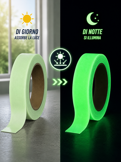 Nastro Adesivo Luminescente e Antiscivolo di Sicurezza 💚