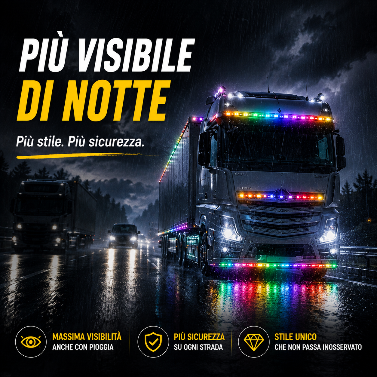Striscia LED RGB dinamica per veicoli