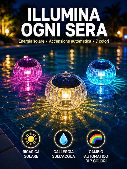 LAMPADA SOLARE GALLEGGIANTE A 7 COLORI 🌈