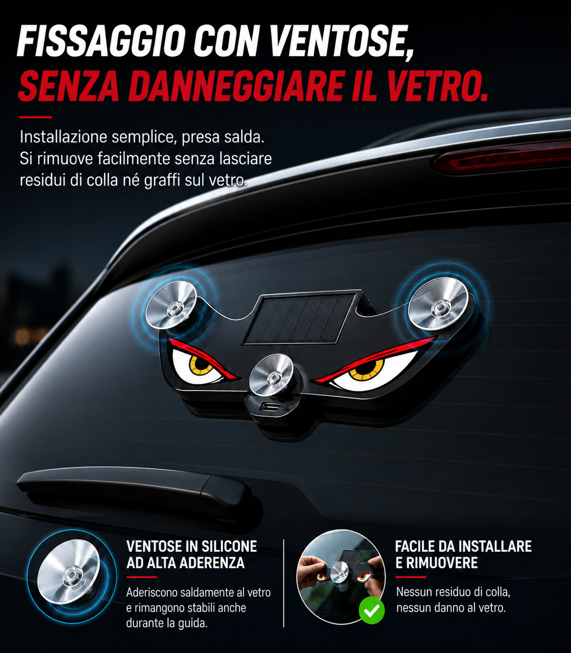 🔥 Luci LED effetto occhi di demone per auto